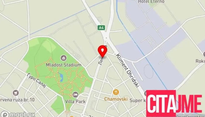 мапа на Zegin Apteka Strumica 5 Аптека во Струмица