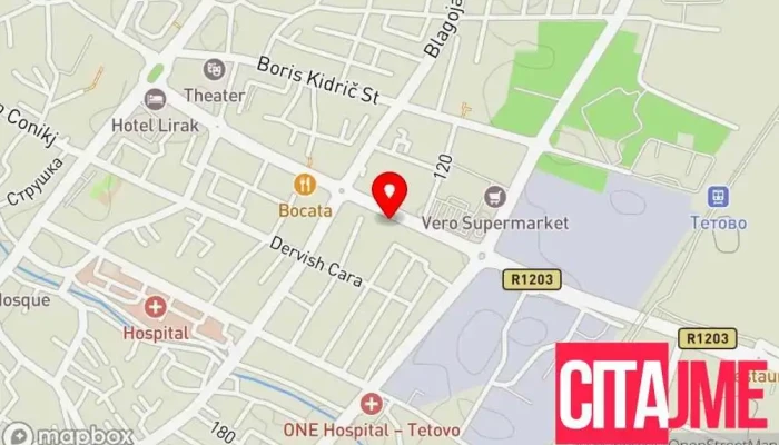 мапа на Zegin Apteka Tetovo 2 Аптека во Тетово