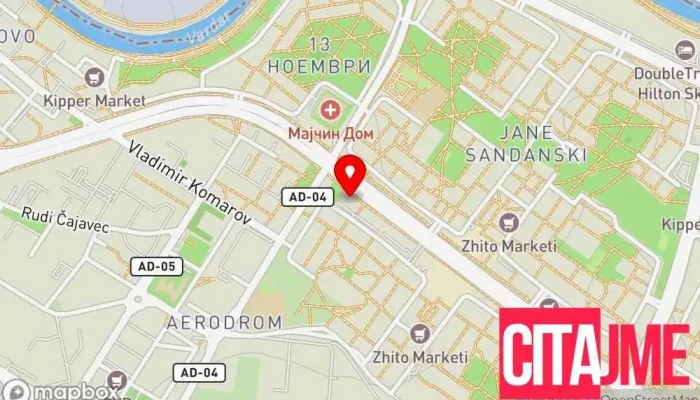 мапа на Зегин Бисер Аптека во Скопје