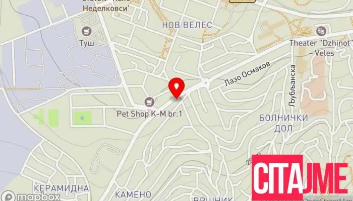 мапа на Зегин фарм Аптека во Велес