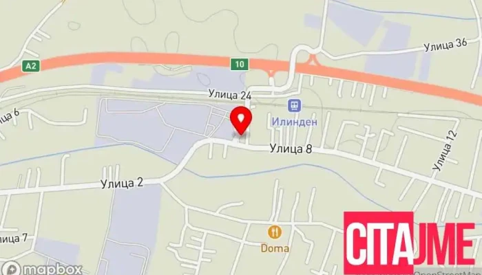 мапа на Зегин Илинден Аптека во Скопје