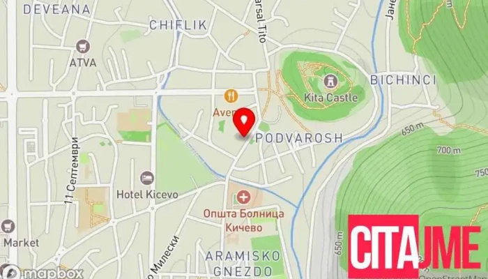 мапа на Zegin Kichevo 1 Фармацевтска компанија во Кичево