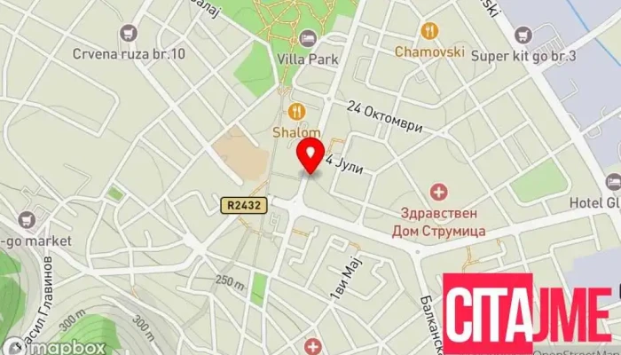мапа на Зегин Струмица 2 Аптека во Струмица