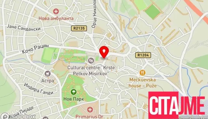 мапа на Zegin Sveti Nikole1 Аптека во Свети Николе