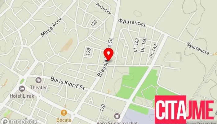 мапа на Зегин Тетово 6 Аптека во Тетово