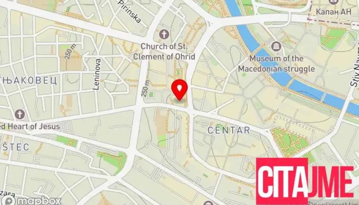 мапа на Зегин Центар Аптека во Скопје