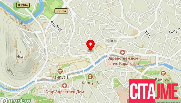 мапа на Зегин Аптека во Штип