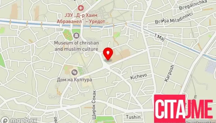 мапа на Зегин Аптека во Битола