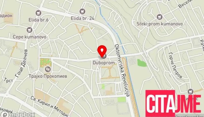 мапа на Зегин Аптека во Куманово