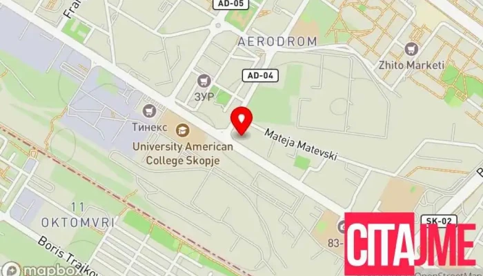 мапа на Зегин Аптека во Скопје