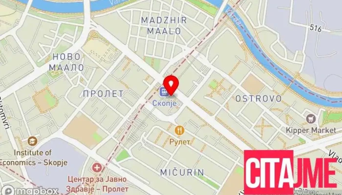 мапа на Зегин Аптека во Скопје