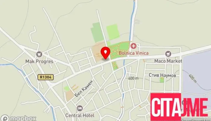 мапа на Земјоделска аптека Агро Бага Земјоделска продавница во Виница