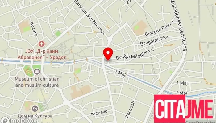 мапа на Земјоделска аптека Агро-Бранко Фарма во Битола
