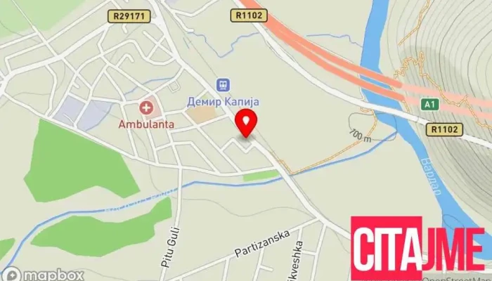мапа на Земјоделска аптека АГРОФАРМ-ДК Аптека во Демир Капија