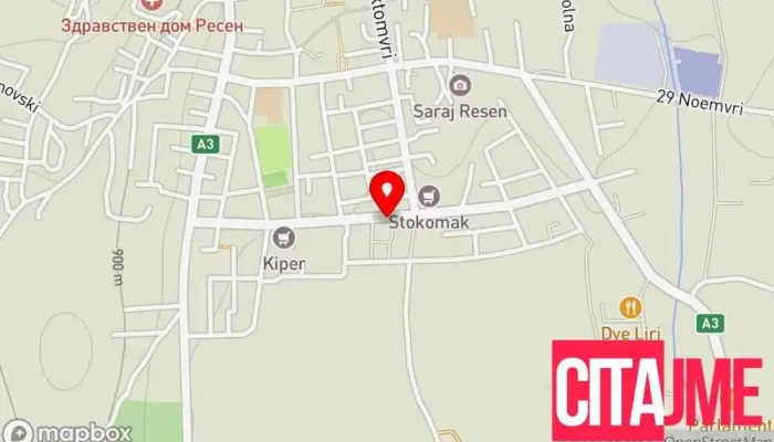 мапа на Земјоделска аптека „Кукул Фруит“  во Ресен