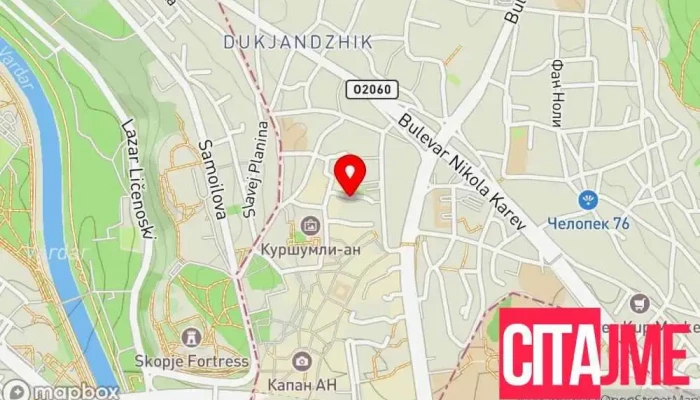 мапа на Железарија „Луто Пром“ Продавница за хардвер во Скопје