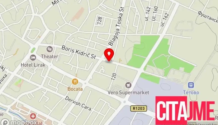Zim Skopje -    Adskopje   Podruzhnica Tetovo мапа - Тетово