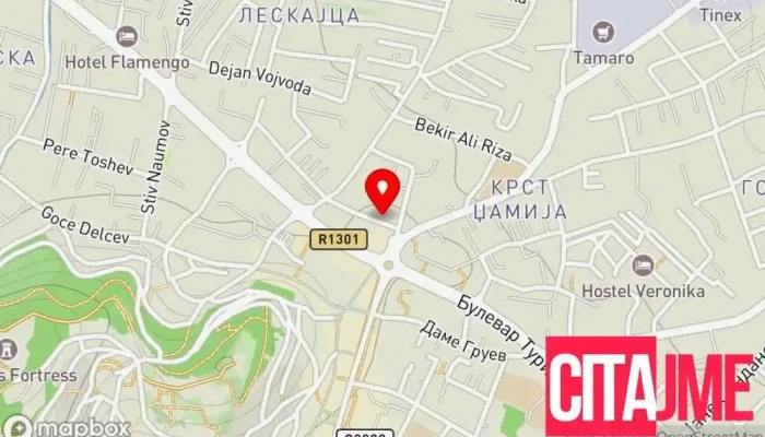 мапа на Златаноски дентал Стоматолог во Охрид